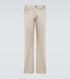 Ami Paris Cotton satin straight pants