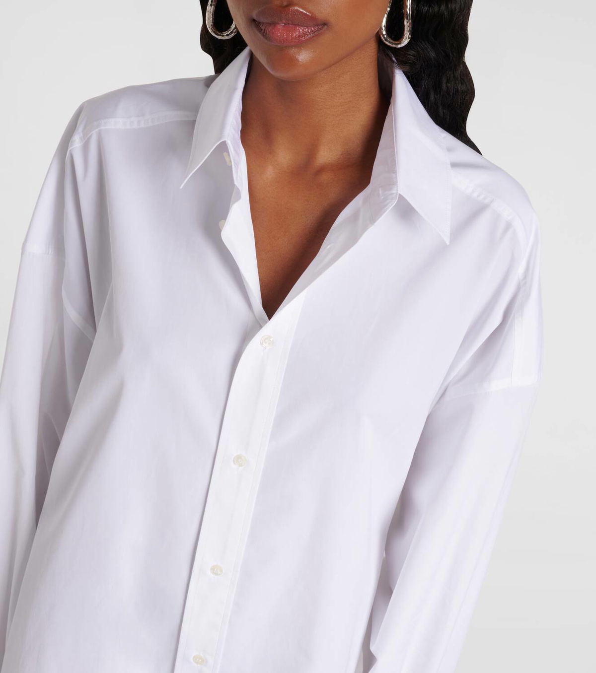 Wardrobe.NYC Oversized cotton poplin shirt dress