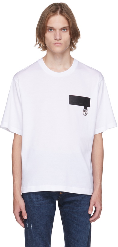 Photo: Dolce & Gabbana White DNA Patch T-Shirt