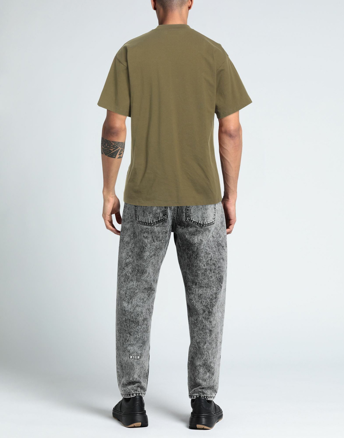 Aries Mens T-shirt Military in Green