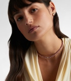 Shay Jewelry Tennis 18kt rose gold necklace with sapphires and diamond
