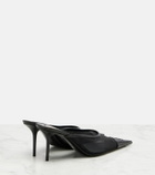 Saint Laurent Renée mesh and leather mules