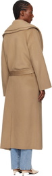 Róhe Beige Signature Double-Faced Scarf Coat