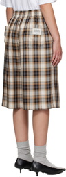 Acne Studios Beige & Black Check Shorts