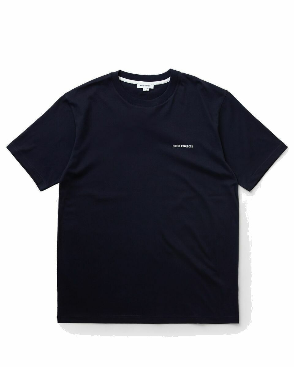 Photo: Norse Projects Johannes Standard Logo Blue - Mens - Shortsleeves