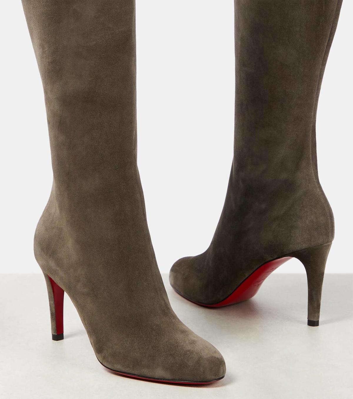 Pumppie 85 suede pumps in grey - Christian Louboutin