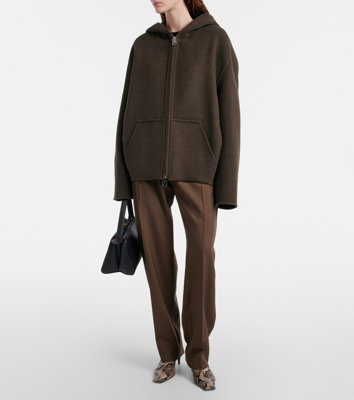 Khaite Dolem hooded oversized wool jacket
