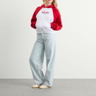 SUNDAYFRUITMARKET Women's Sunday Ranglan Hoodie in Red