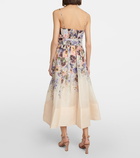 Zimmermann - Tama floral linen and silk midi dress