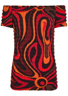 Pucci Printed Seersucker top Orange