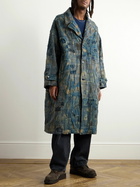 KAPITAL - Boro Cavalier Distressed Cotton and Linen-Blend Jacket - Blue