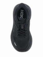 Hoka bondi 9 Black Low Top Sneakers With Maxi Logo Lettering On The Side In Tech Fabric Unisex