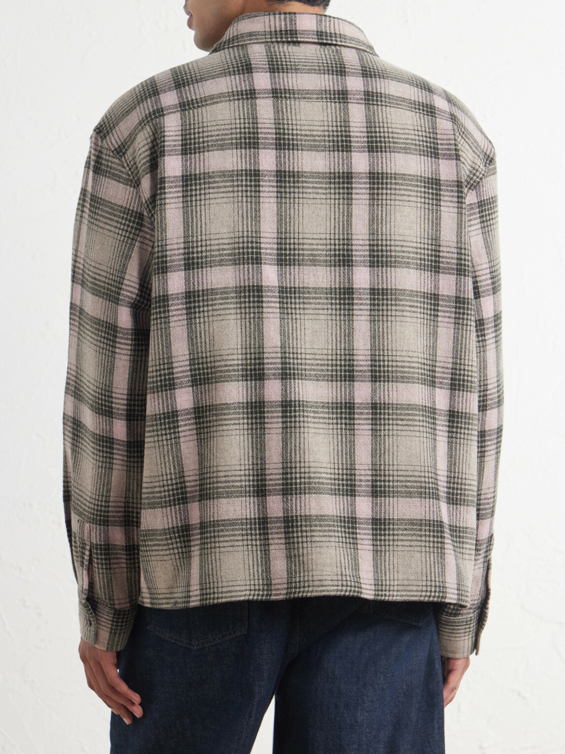 FRAME - Checked Wool-Blend Flannel Overshirt - Brown