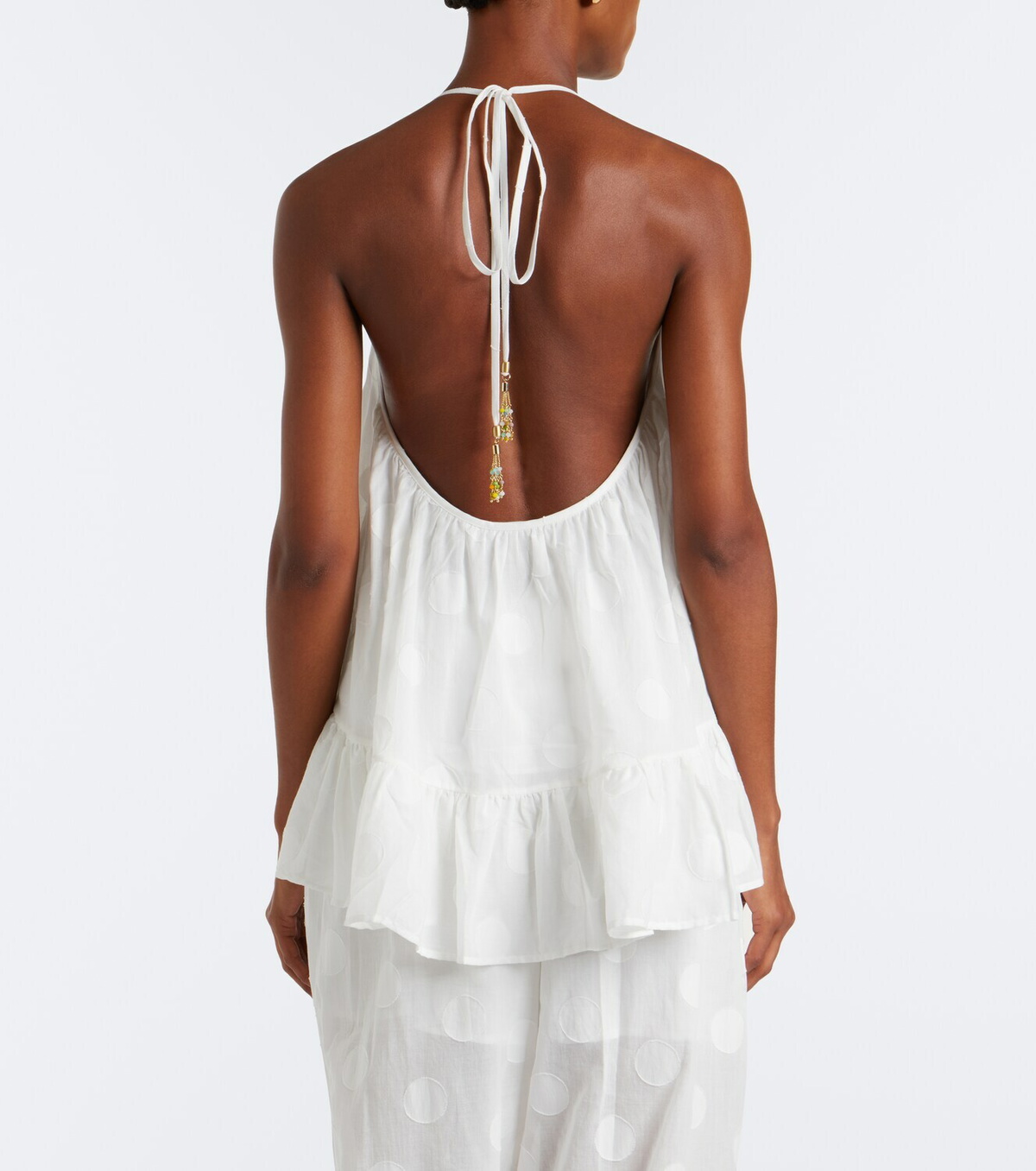 Zimmermann Solstice polka-dot cotton top