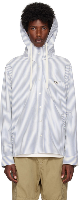 Photo: Kijun Blue Stripe Hoodie Shirt