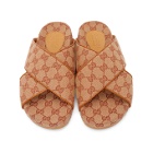 Gucci Beige GG Crisscross Sideline Sandals