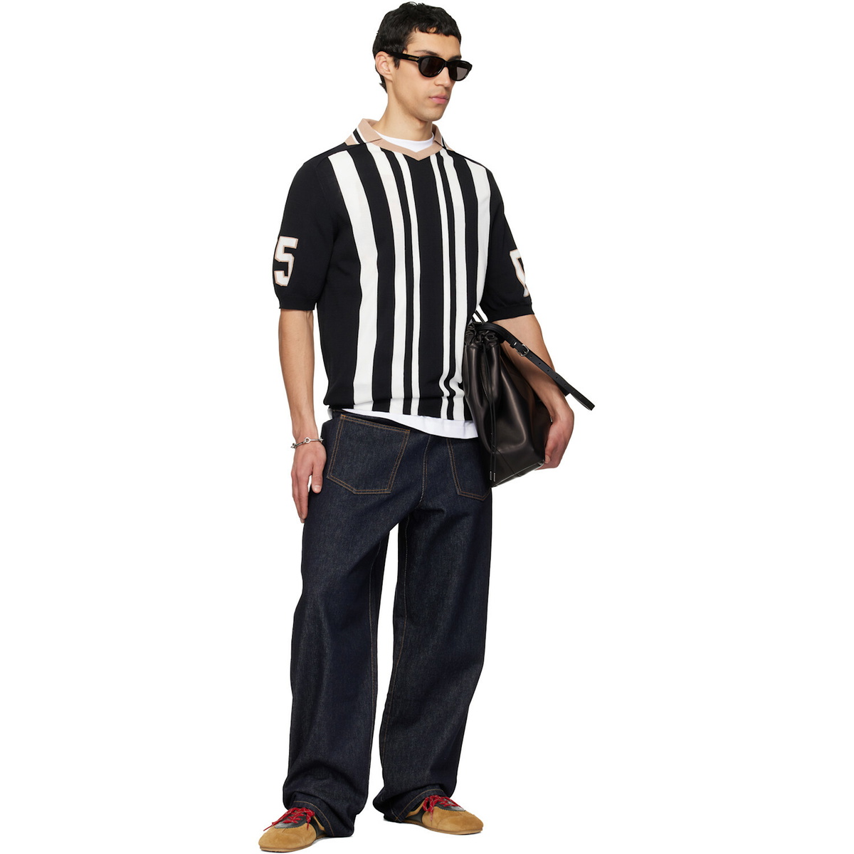 Moschino Black & White Sport Inspired Polo
