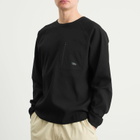 Purple Mountain Observatory Men's Waffle LS Pocket T-Shirt in Black