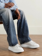 McQueen - Exaggerated-Sole Leather Sneakers - White