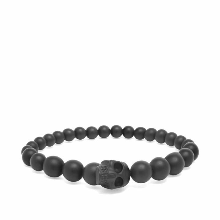 Photo: Alexander McQueen Men's Skull Bead Bracelet in Black 