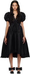 Kika Vargas Black Leana Midi Dress