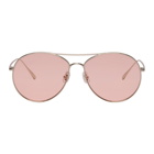 Gentle Monster Silver and Pink Ranny Ring Sunglasses
