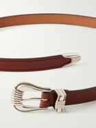 Monitaly - 2.5cm Leather Belt - Brown