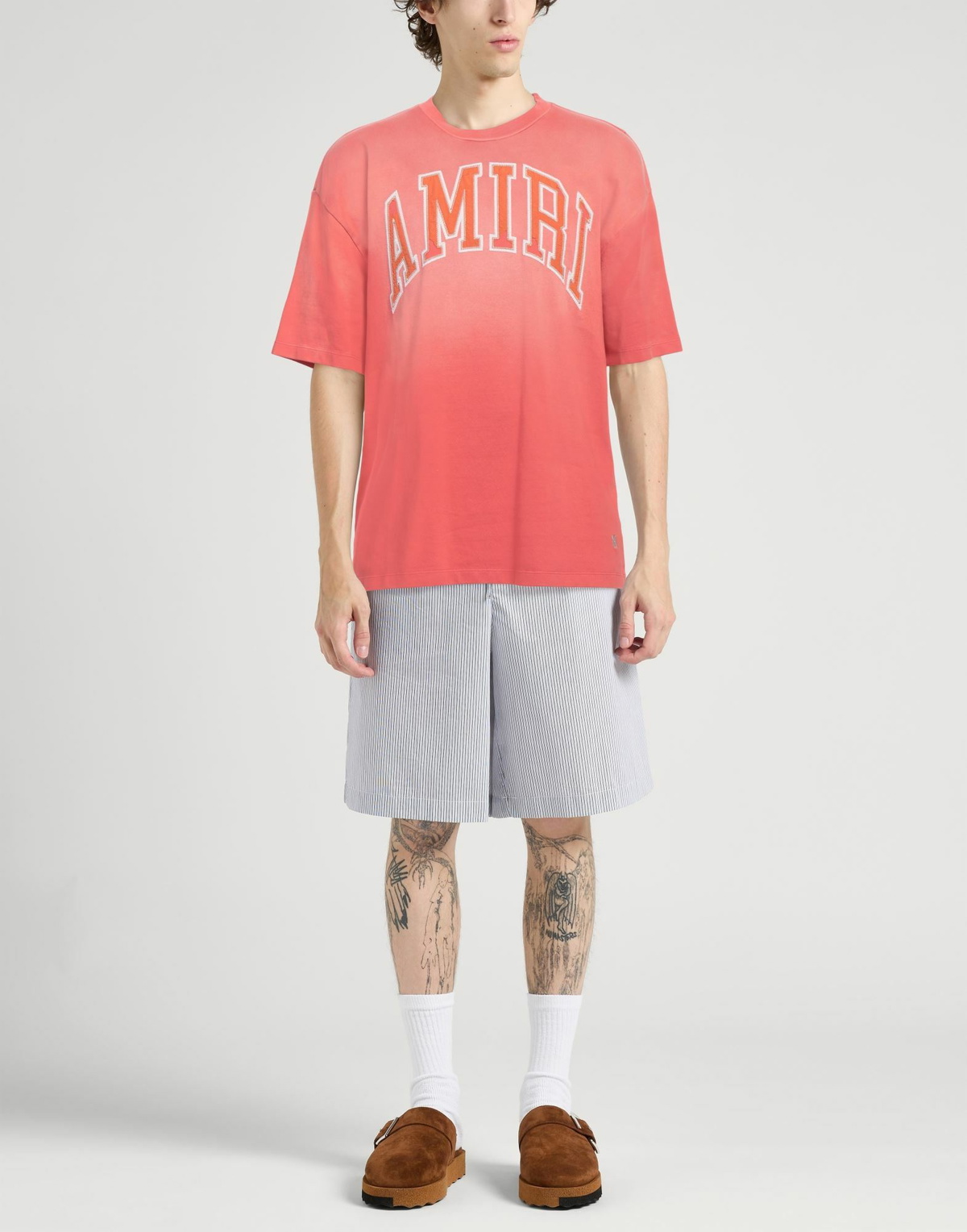 Amiri Mens T-shirt Coral