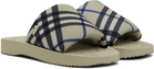 Burberry Beige Check Trek Sandals