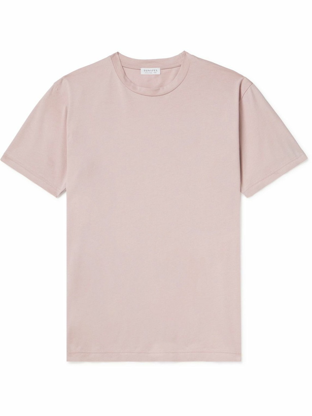 Photo: Sunspel - Riviera Supima Cotton-Jersey T-Shirt - Pink