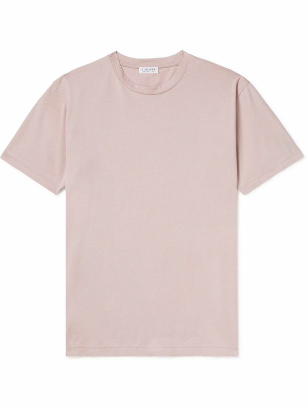 Photo: Sunspel - Riviera Supima Cotton-Jersey T-Shirt - Pink