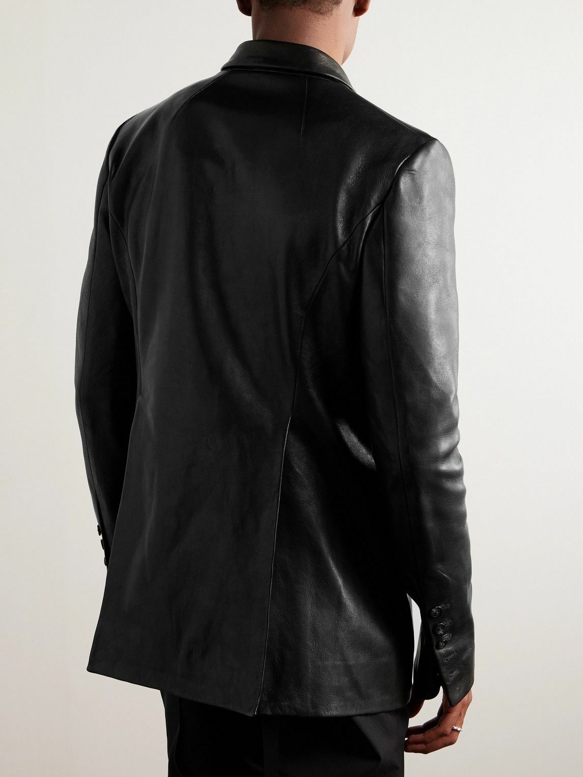 Rick Owens - Leather Blazer - Black Rick Owens