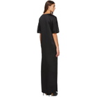 Haider Ackermann Black Satin T-Shirt Dress