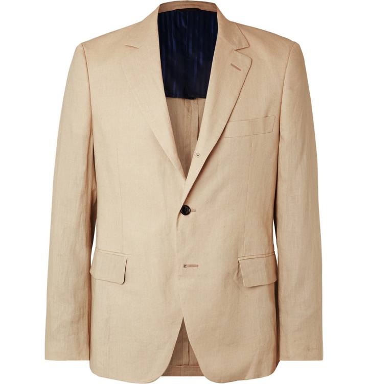 Photo: MP Massimo Piombo - Andy Unstructured Linen Suit Jacket - Neutrals