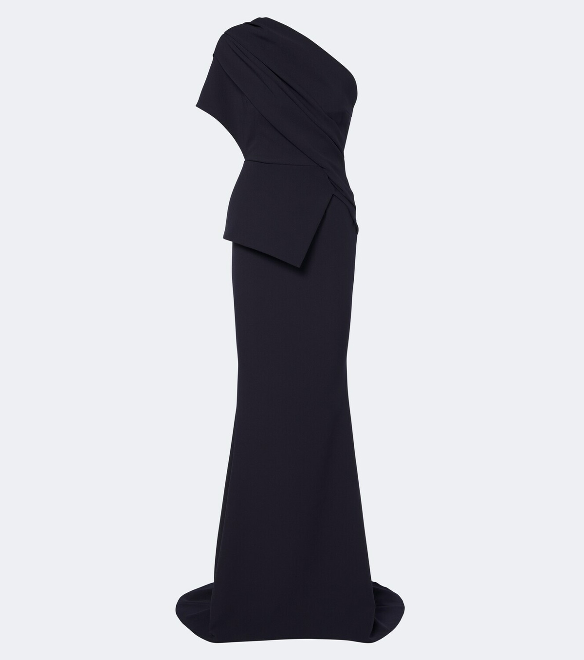 Safiyaa Elyna asymmetric crêpe gown