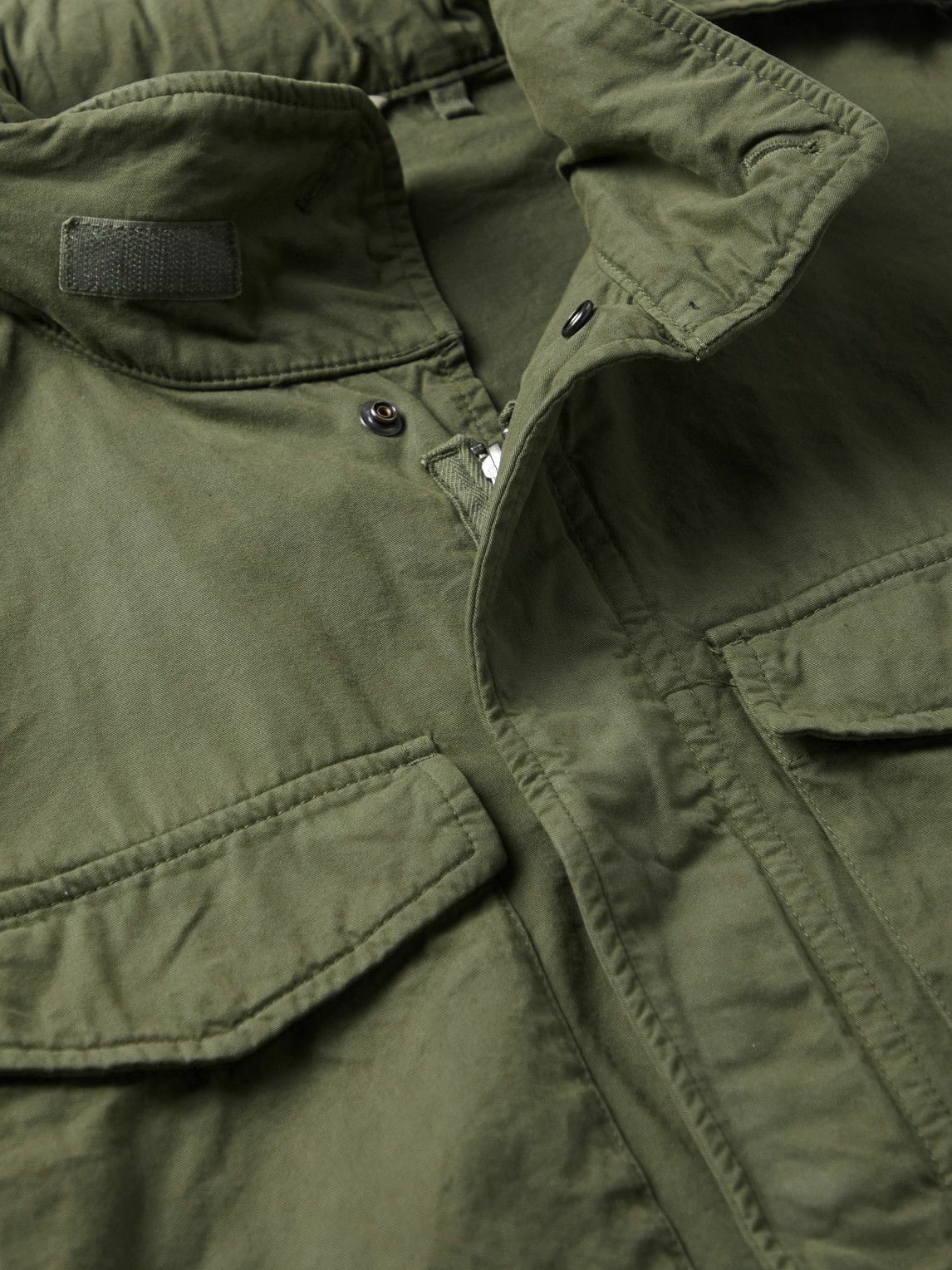 Aspesi - Brushed Cotton-Gabardine Field Jacket - Green Aspesi