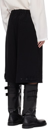 YOHJI YAMAMOTO Black Tab Half Shorts