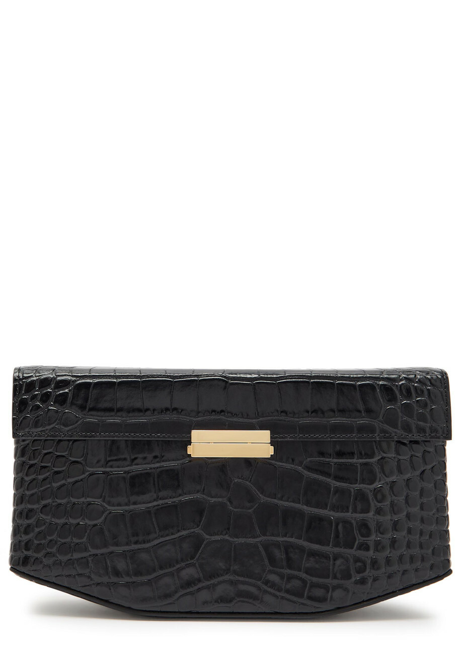 Toteme Crocodile-embossed Leather Shoulder bag - Black - One Size