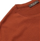 Loro Piana - Slim-Fit Silk and Cotton-Blend Jersey T-Shirt - Orange