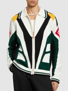 CASABLANCA - Casa Racing Cotton Knit Zip-up Jacket