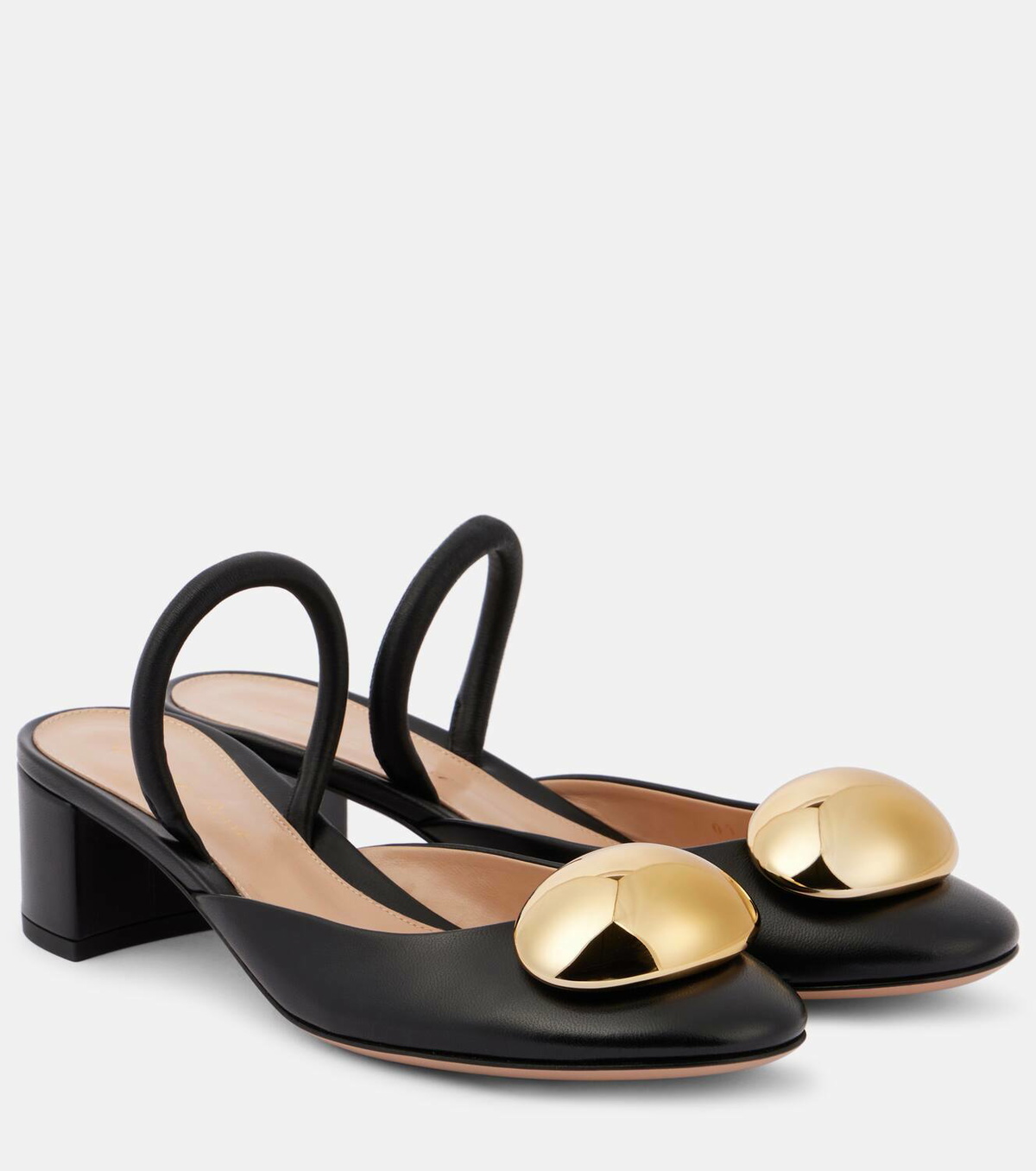 【完売必至】Gianvito Rossi Sphera 装飾 レザーミュール GIANVITO ROSSI Sphera embellished leather slingback flats