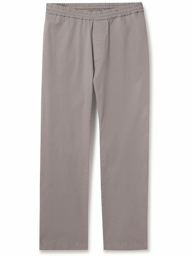 Photo: Barena - Tapered Garment-Dyed Cotton-Blend Gabardine Trousers - Gray