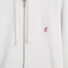 Gramicci One Point Zip Hooded Sweatshirt in Heather Ash