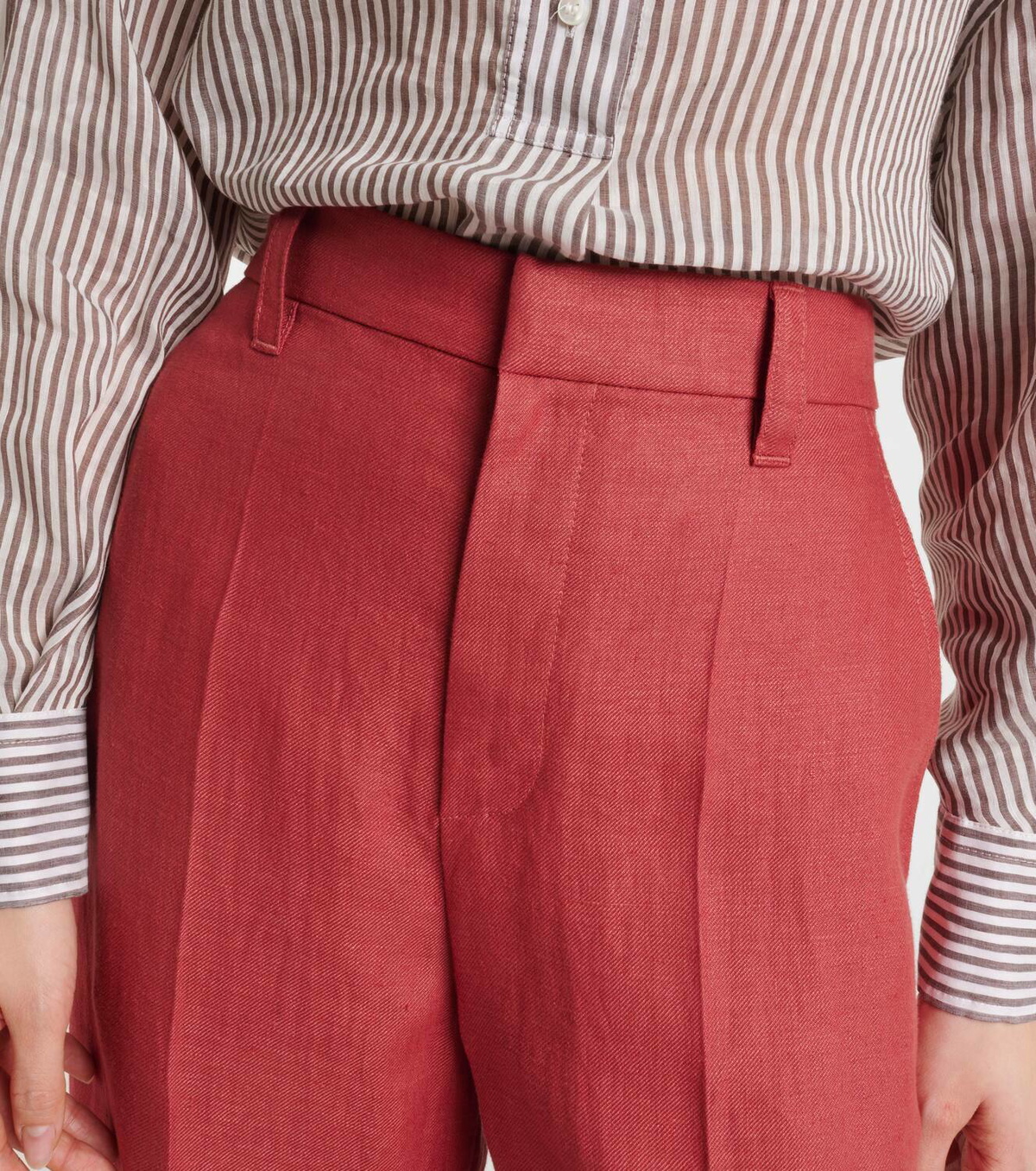Brunello Cucinelli Hemp and linen wide-leg pants