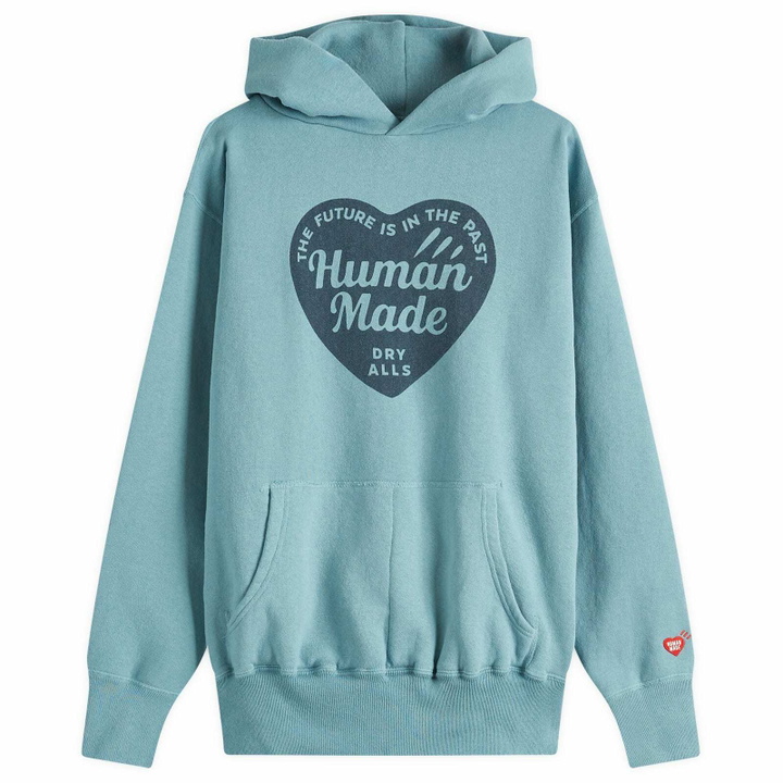 Photo: Human Made Men's Tsuriami Heart Hoodie in Blue
