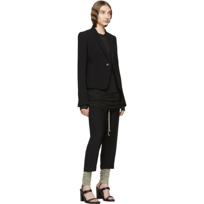 Boris Bidjan Saberi Black Object-Dyed Long Sleeve Short Dress