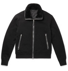 TOM FORD - Shearling and Leather-Trimmed Cotton and Cashmere-Blend Jacket - Black