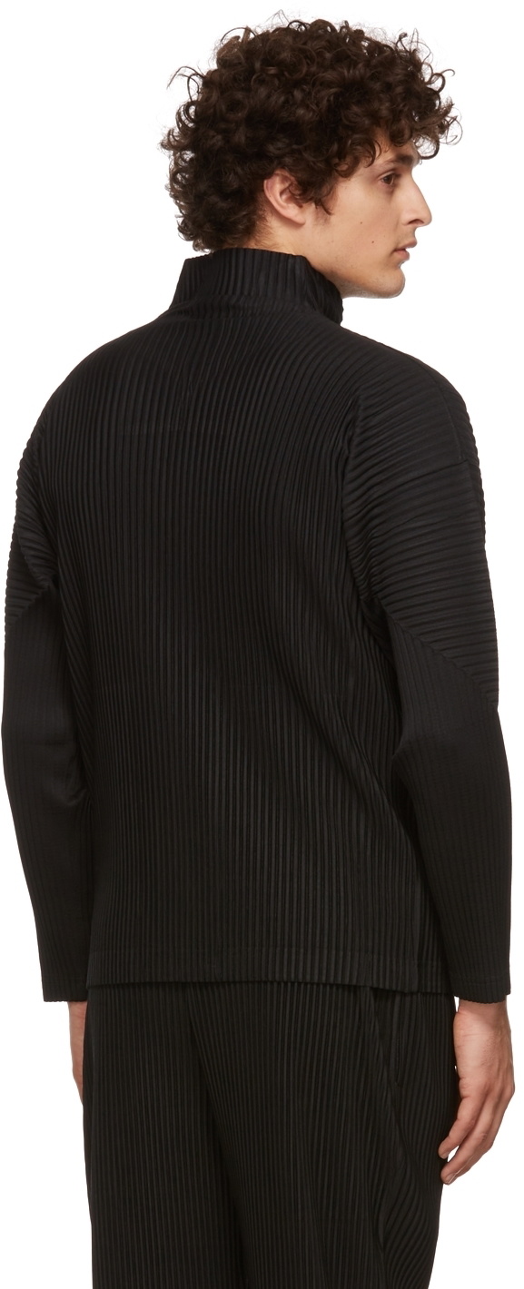 HOMME PLISSÉ ISSEY MIYAKE Black Basics Zip-Up Jacket Homme