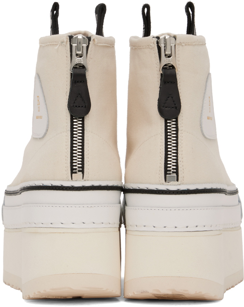 R13 Off-White Courtney Platform Sneakers R13