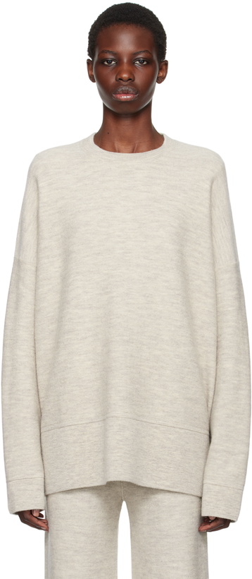 Photo: Lauren Manoogian Gray Oversize Crewneck Sweater
